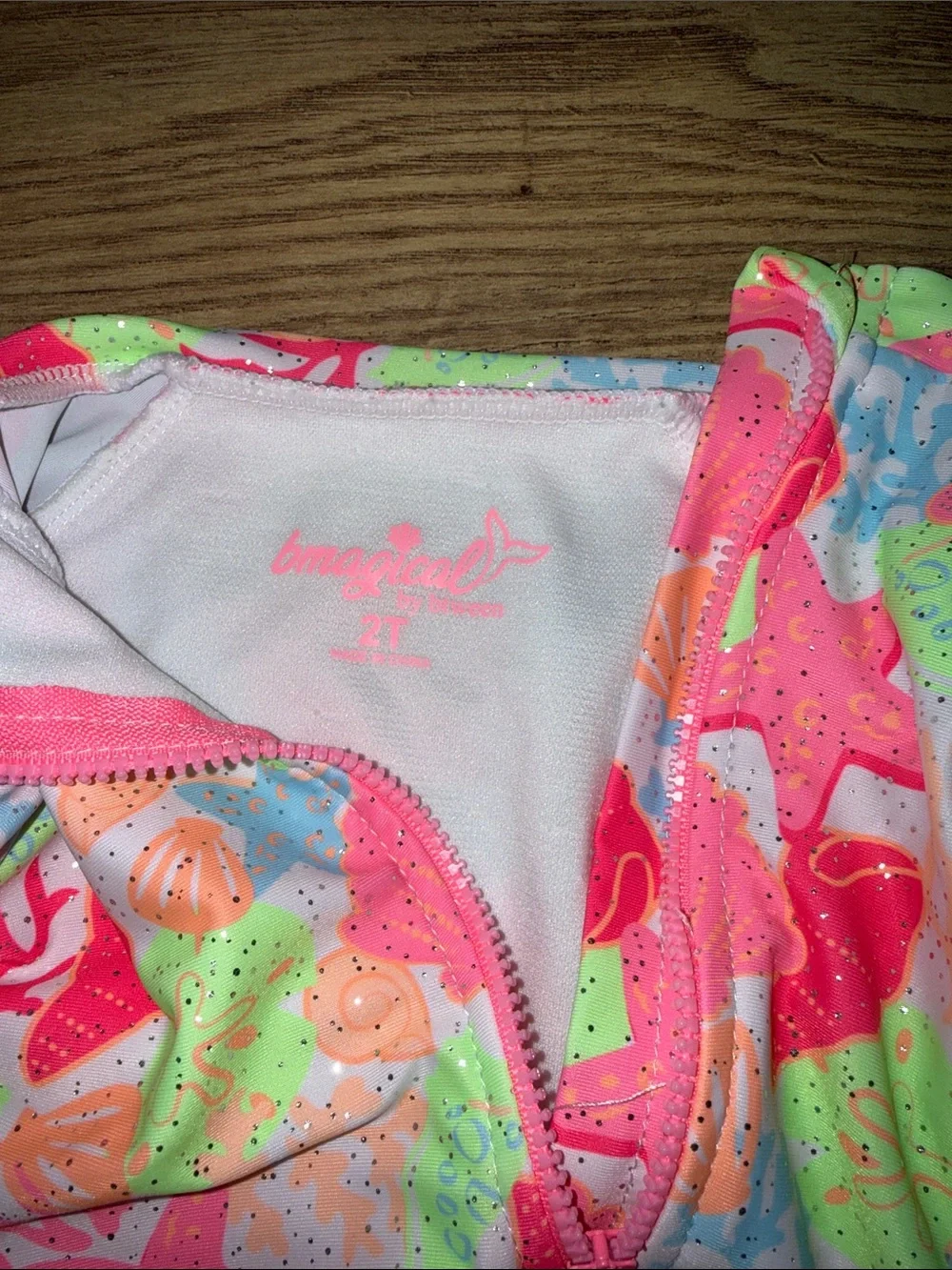 Kids Long Sleeve One-Piece Swimsuit - Bright Multi Colors
